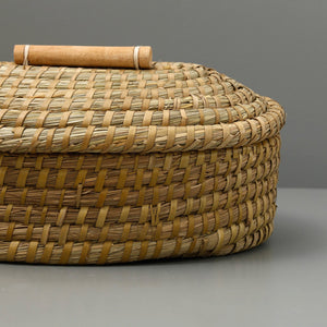 Lidded Vine Bread Basket w/ Terracotta Bread Warmer