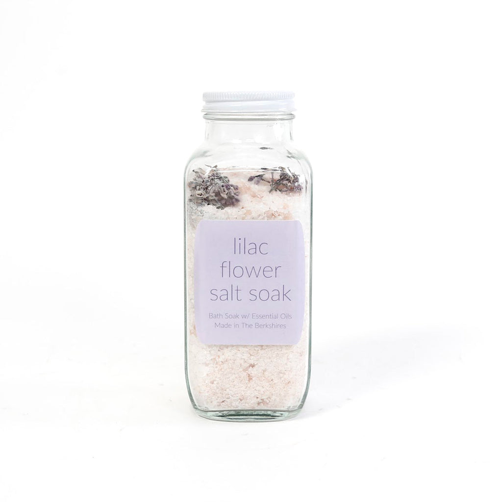 Essential Oil Bath Salt Soak Bottle / Lilac Flower