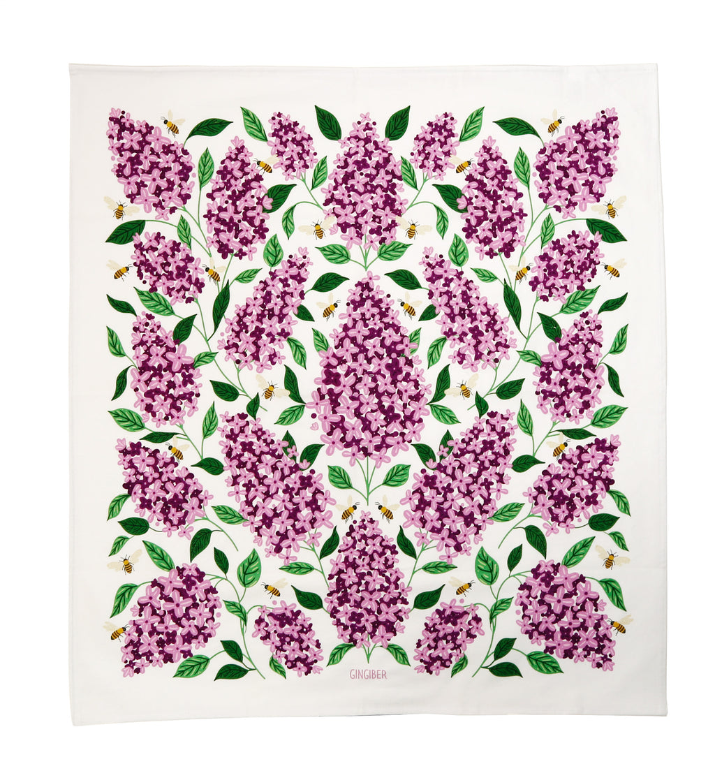 Gingiber Tea Towel / Lilacs