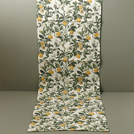 Italian Lemons Linen Table Runner 79"