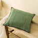 Linen Floret Pillow / Retro Green