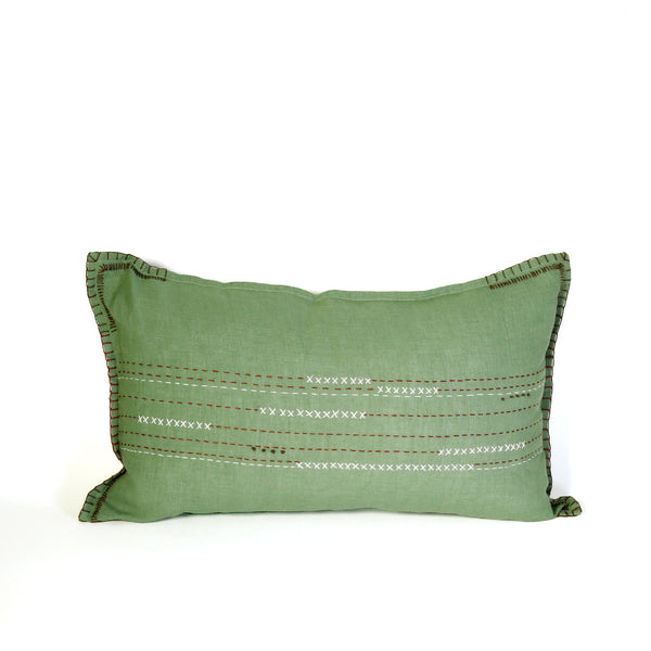Linen Meadow Pillow / Retro Green