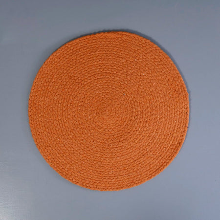 Mabelle Round Cotton Placemat / Melon