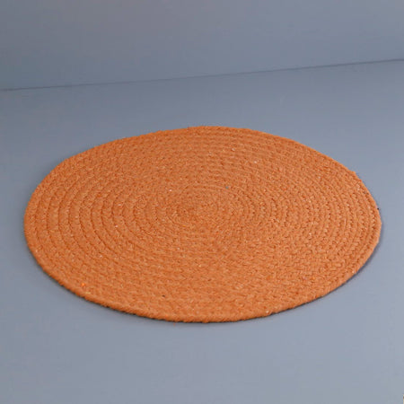 Mabelle Round Cotton Placemat / Melon