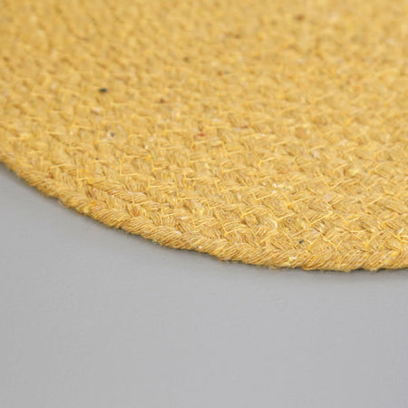 Mabelle Round Cotton Placemat / Mustard