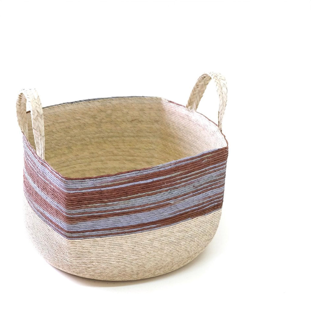 Makaua Palm Leaf Revistero Basket / Zebra Miel