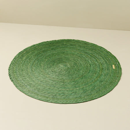 Palm Round Placemat / Kelly Green