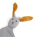 Bunny Organic Cotton Lovey Blanket / Grey