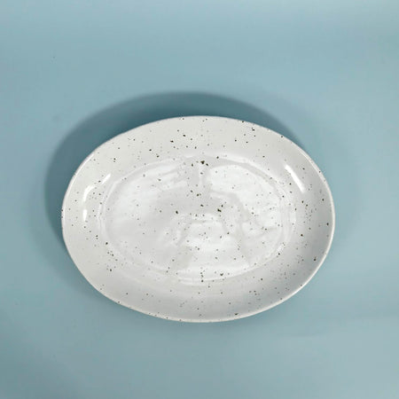 Marcus Oval Serving Platter/  White Salt Glaze