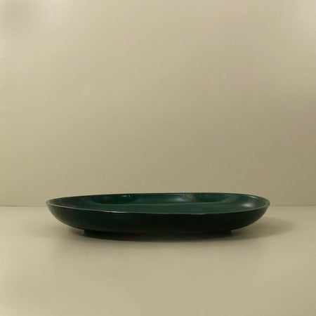 Marcus Round Serving Platter/ Dark Green Salt Glaze