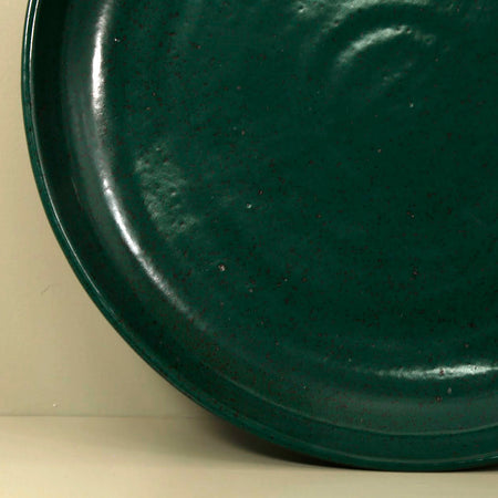 Marcus Round Serving Platter/ Dark Green Salt Glaze