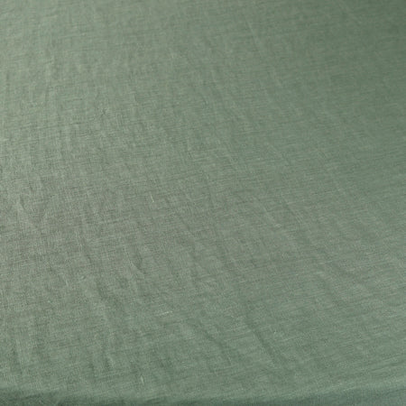 79" Round Linen Tablecloth / Matcha Green