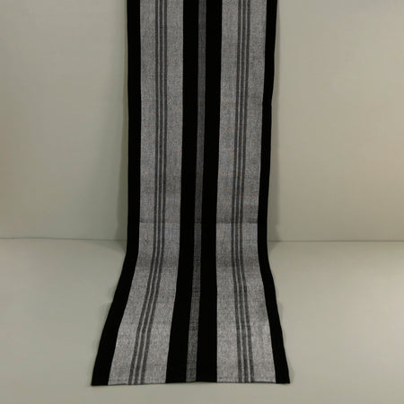 Mayamam Stripe Table Runner / Black & Grey 12" x 82"