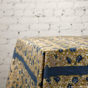 Meadows Blue & Green Block Print Rectangle Tablecloths