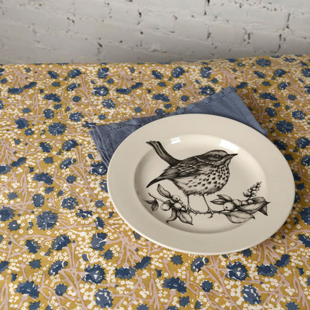 Meadows Blue & Green Block Print Rectangle Tablecloths