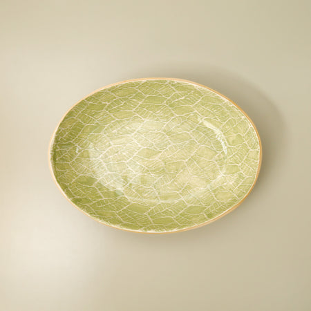 Medium Nested Oval Bowl / Citrus / Foliage