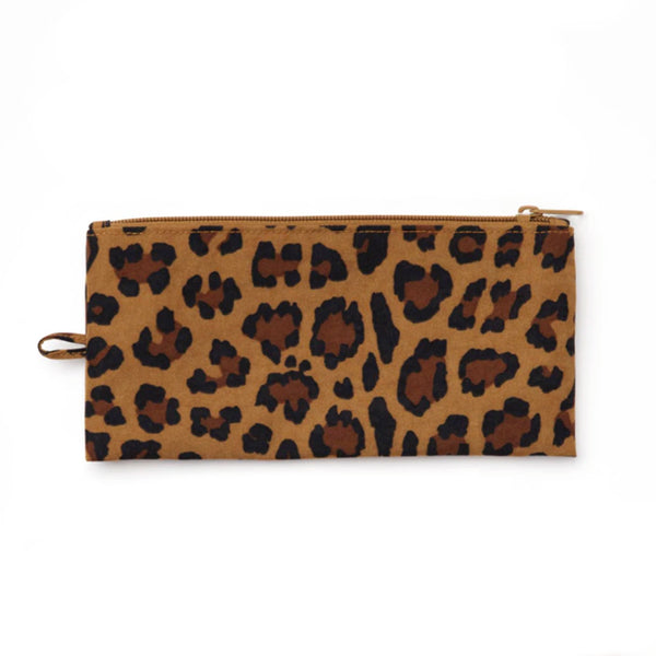 Baggu Flat Medium Zip Pouch / Leopard