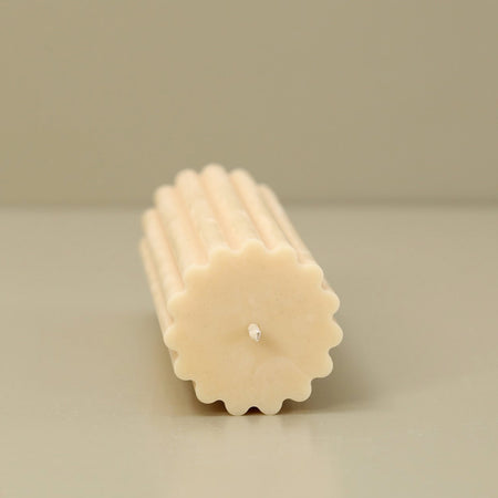 Ribbed Pillar Candle / Mellow