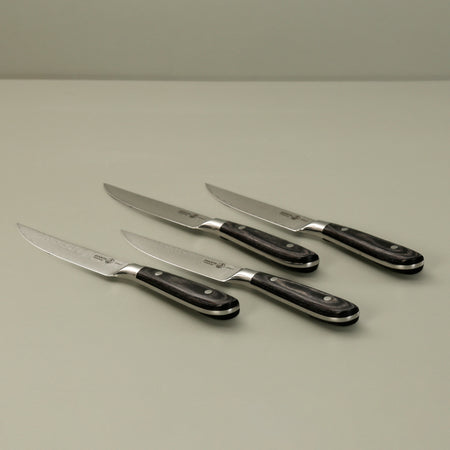 Avanta Damascus Fine Edge Steak Knife 4pc Set
