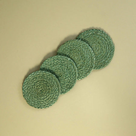 Jute Coasters 4pc / Mint
