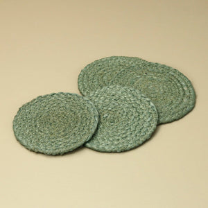 Jute Coasters 4pc / Mint