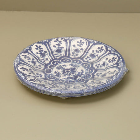Caspari Paper Salad & Dessert Plates / Indigo Garden
