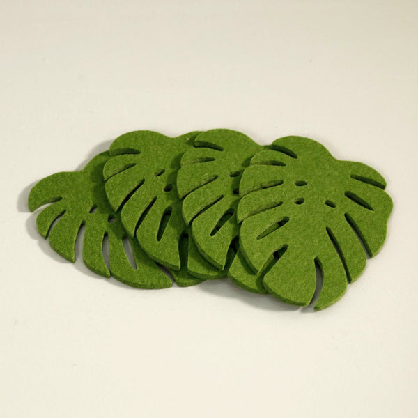 Monstera Wool Coasters 4pc Pack