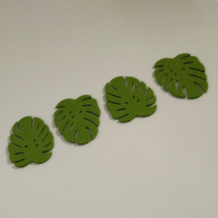 Monstera Wool Coasters 4pc Pack