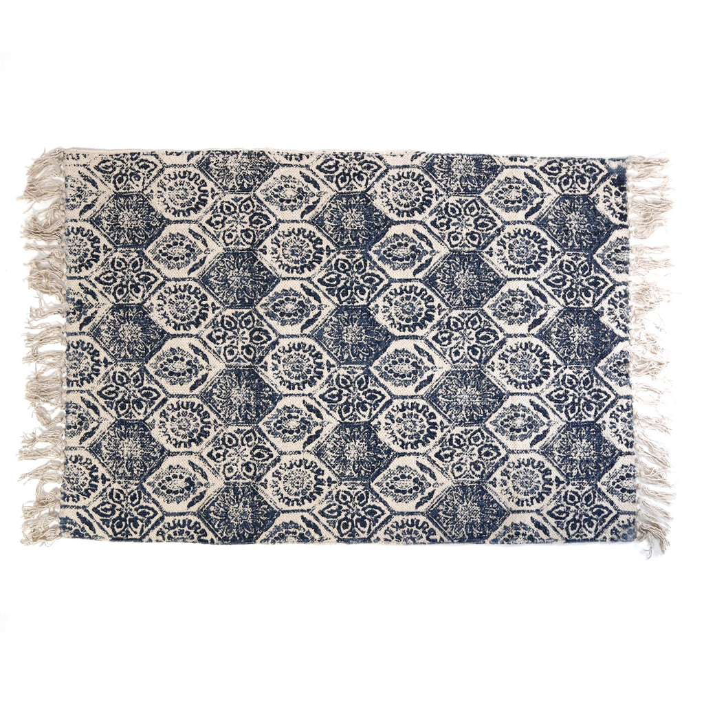 Mosaic Tile Cotton Rug / 2x3'