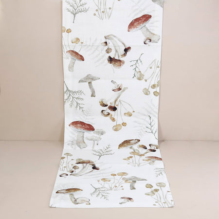 Wild Mushrooms Table Runner / 15" x 72"