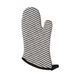 Narrow Stripe Cotton Oven Mitt / Black