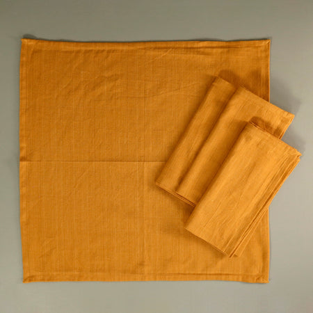 Golden Cotton Napkins / 4pc