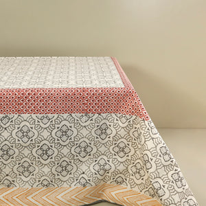 Porto Tile Block Print Tablecloth