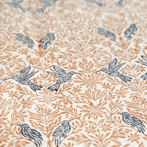 Edith Birds Block Print Tablecloth