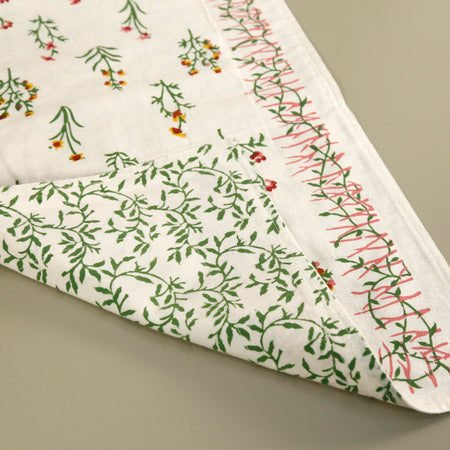 Block Print Runner / Petit Flower 13" x 60"