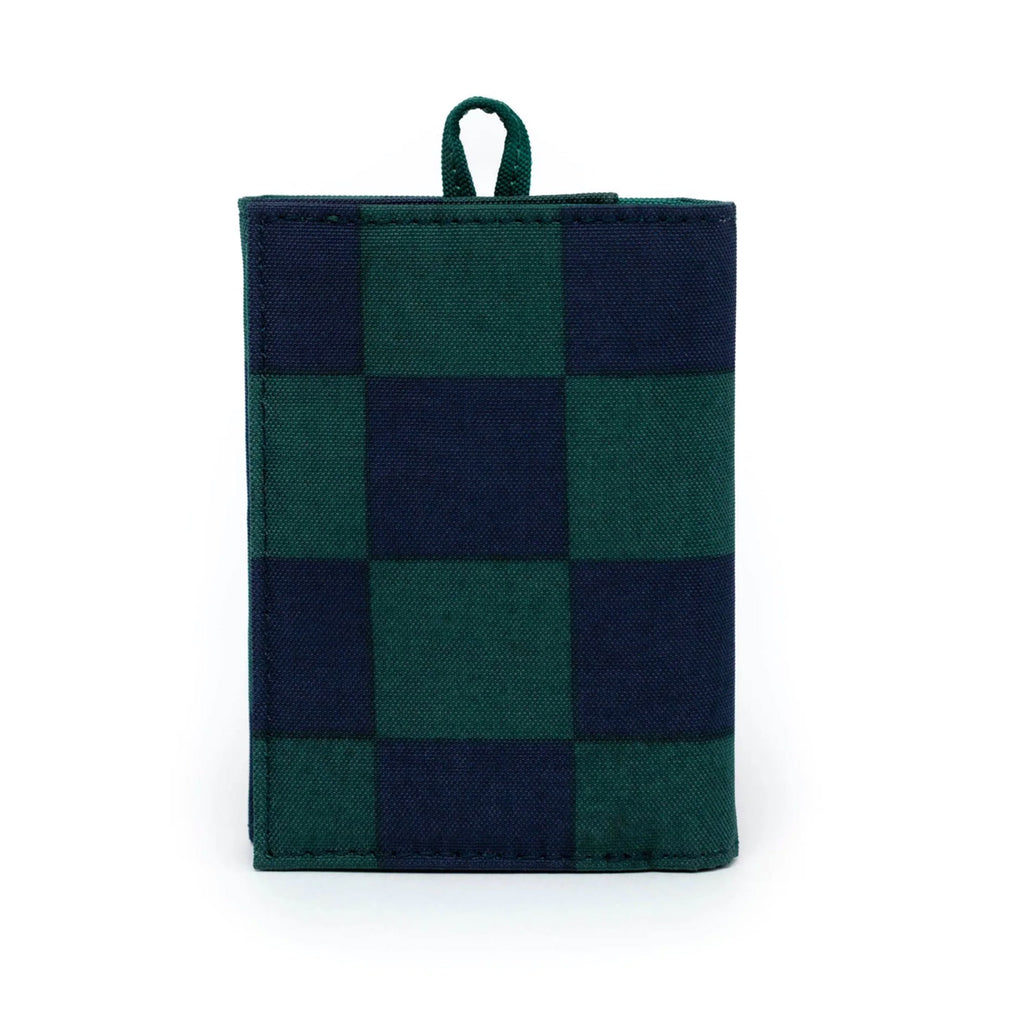 Baggu Snap Wallet / Navy Green Check