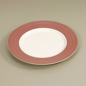 Caskata Dinner Plate / Newport Stripe Red