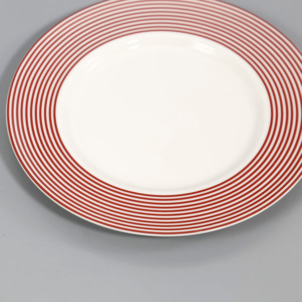 Caskata Salad Plate / Newport Stripe Red