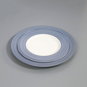 Caskata Salad Plate / Newport Stripe Blue