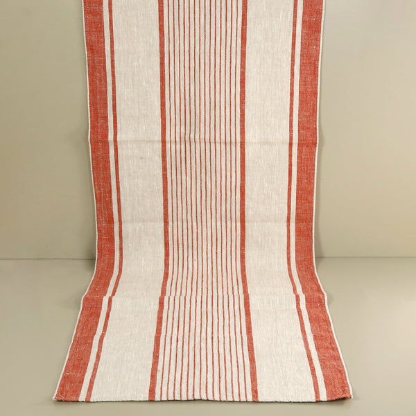 Linen Table Runners / Red Stripes