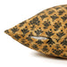 Toti Block Print Linen Pillow / Mustard & Black
