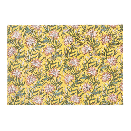 Clematis Cotton Block Print Placemat