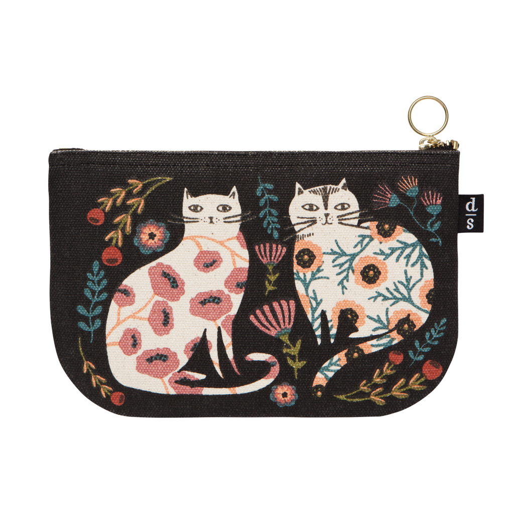 Small Zipper Flat Pouch / Catbloom