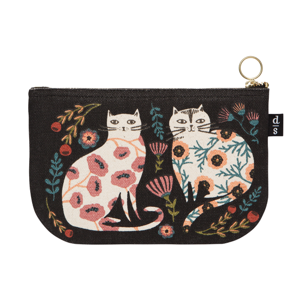 Small Zipper Flat Pouch / Catbloom