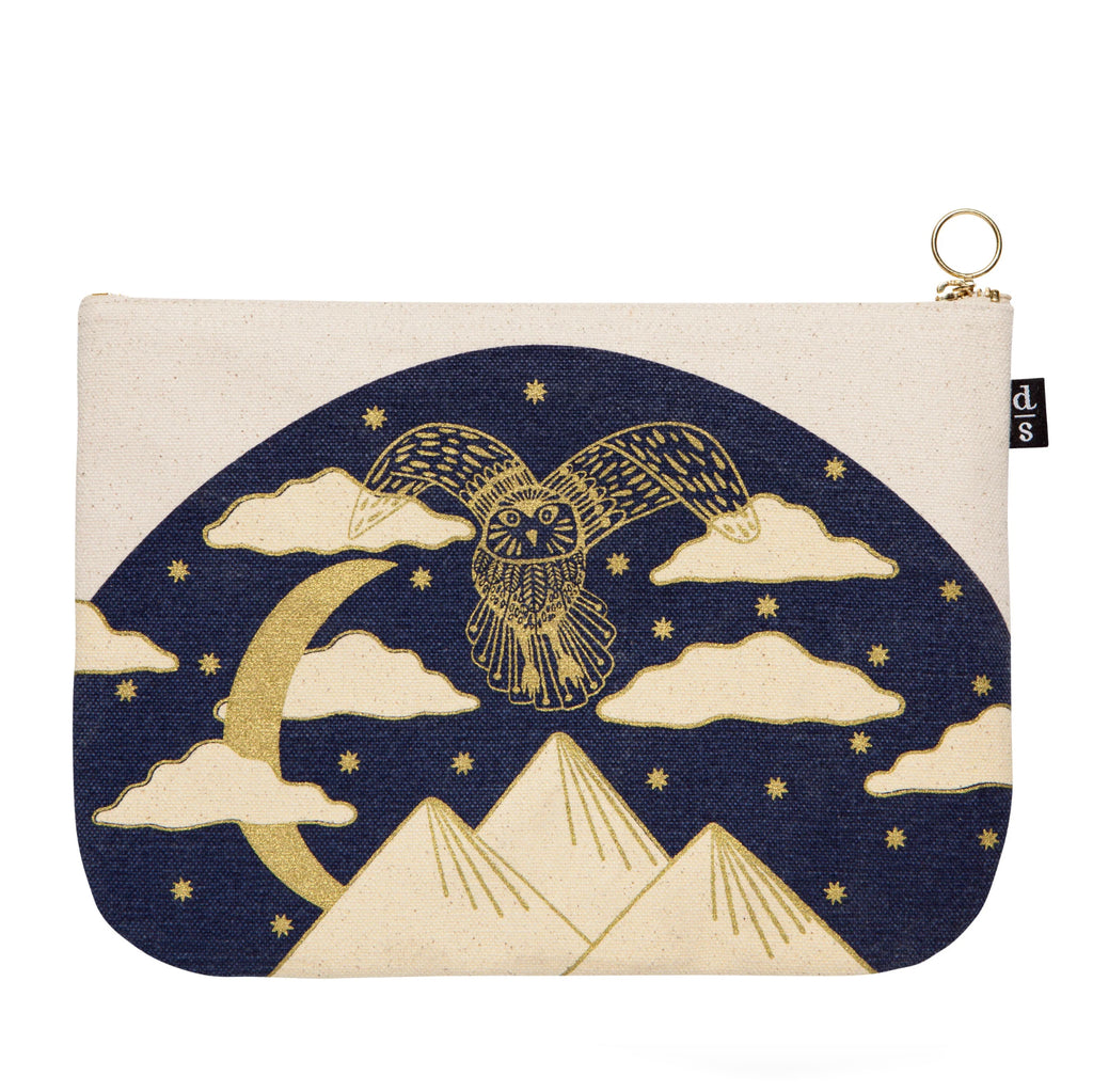 Large Zipper Flat Pouch / Moonlit