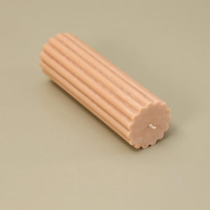 Ribbed Pillar Candle / Nude