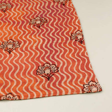 Ichcha Block Print Runner / Omelia Coral 16" x 90"