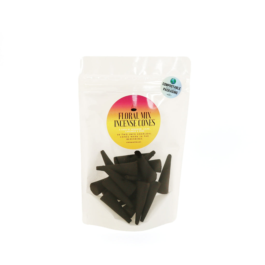 Essential Oil Incense Cones / Floral Mix 20pcs