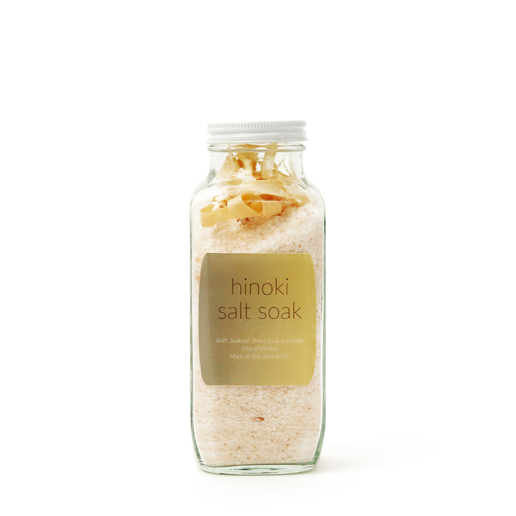 Essential Oil Bath Salt Soak Bottle / Hinoki