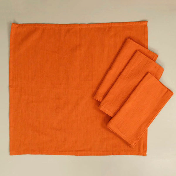 Orange Cotton Napkins / 4pc